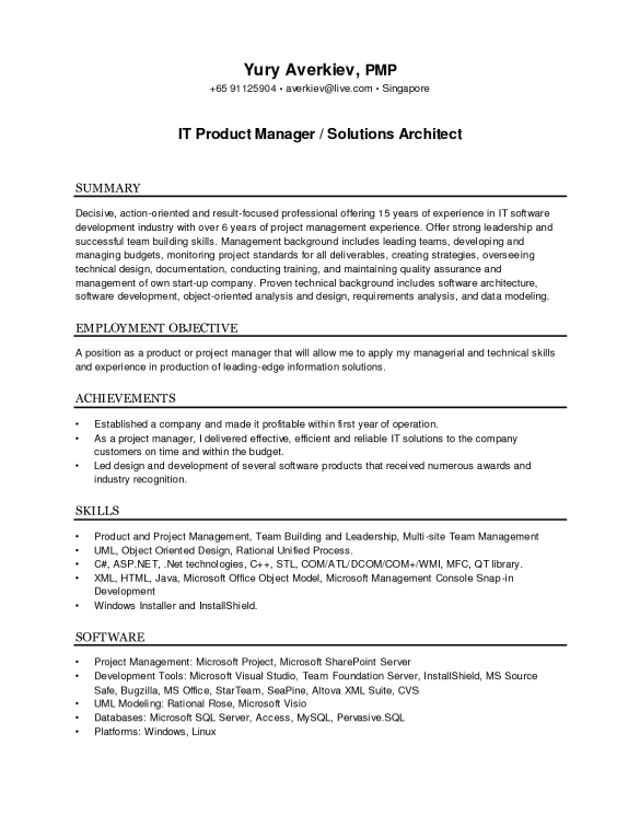 Easy Resume Examples For Free