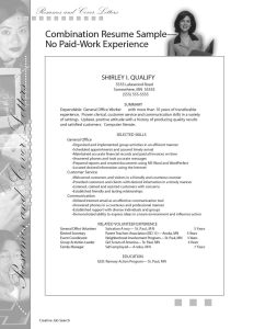 Write A Job Resume With No Work Experience