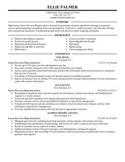 Restaurant Hospitality Resume Examples