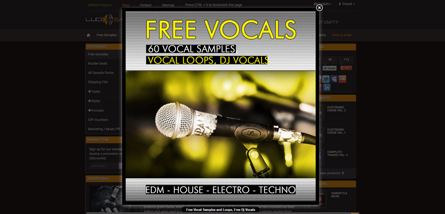 60 Free DJ Vocals, Samples and Loops by Lucid Samples (WAV)
