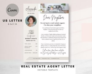 Realtor Introduction Real Estate Agent Letter Real Estate Etsy