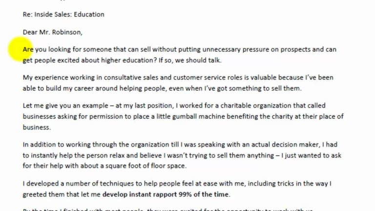 Example Of Opening Statement For Job Interview
