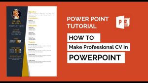 how to make a professional CV using PowerPoint 2020 YouTube