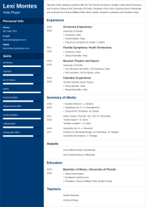 Music Resume Examples for Musicians & College Application [2021]