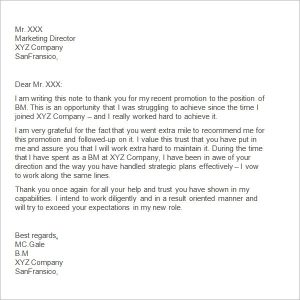 Sample Thank You Letter to Boss 11+ Free Documents Download in Word