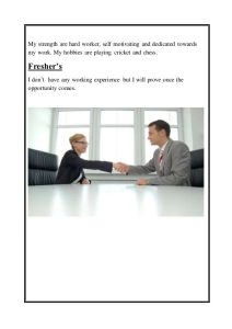 Simple self introduction in interview
