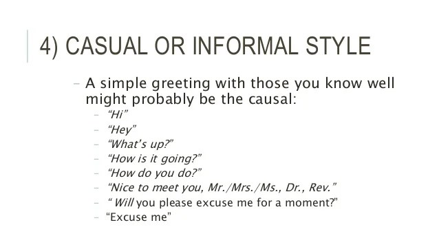 Types of speech styles