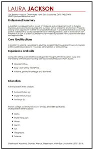 How To Write A Cv Without Experi How To Write A Resume With No