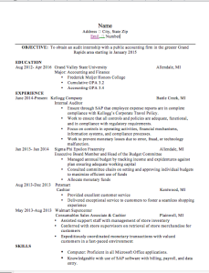 Resume Help Accounting