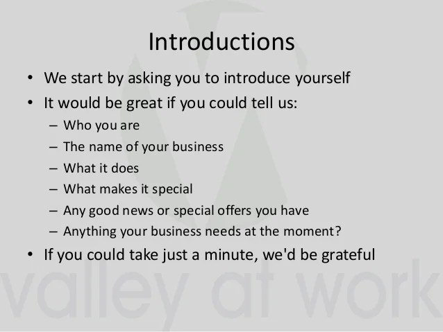 How To Briefly Introduce Yourself In A Meeting