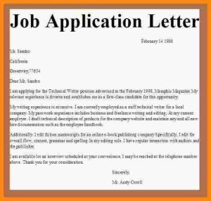 Job Application Email Template Simple job application letter, Job