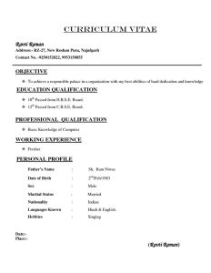 Resume Format 10Th Pass Resume Format Job resume format, Basic