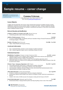 career change Sample resume Gemma Grierson Career Objective
