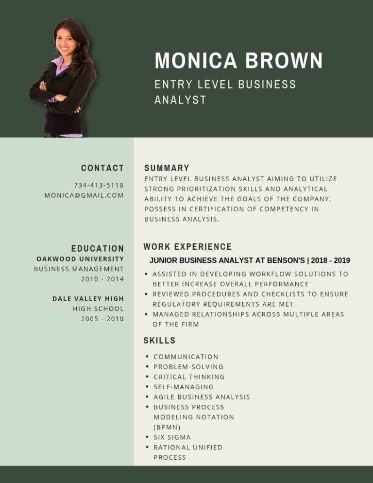 Business Analyst Resume Sample Template