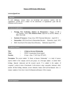 Hr Fresher Resume Objective How to create a HR Fresher Resume