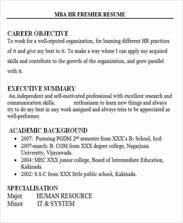 Best Resume Objective For Internship