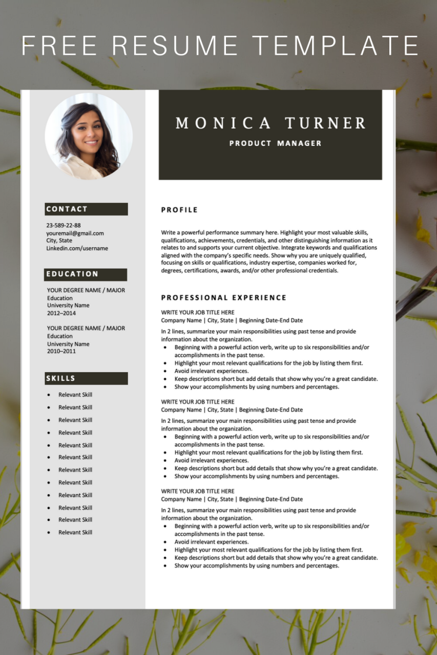 How To Create A Modern Resume Template In Word