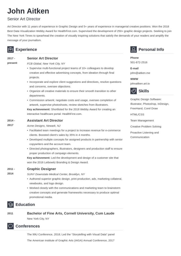 Federal Employment Resume Template