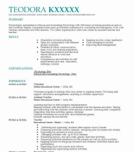 Resume Of Volunteer Work