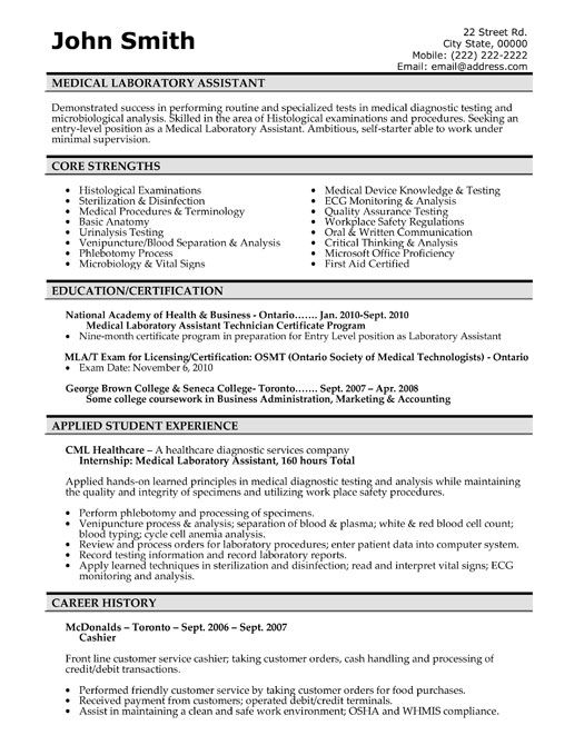 Medical Lab Technician Resume Download