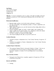 Mba Fresher Resume Objective Templates at