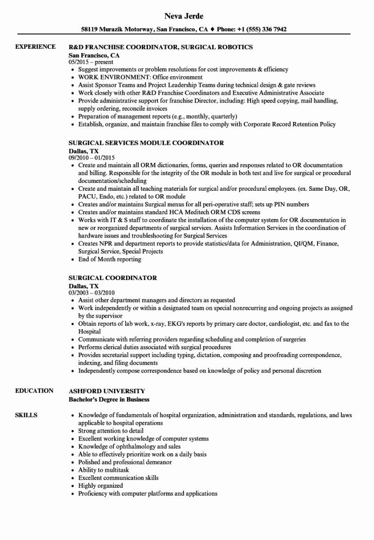 Service Coordinator Resume Summary
