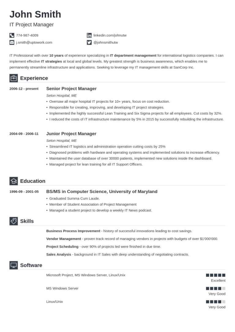 Marketing Experience Resume Free Download