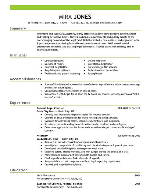 Professional Lawyer Cv Template