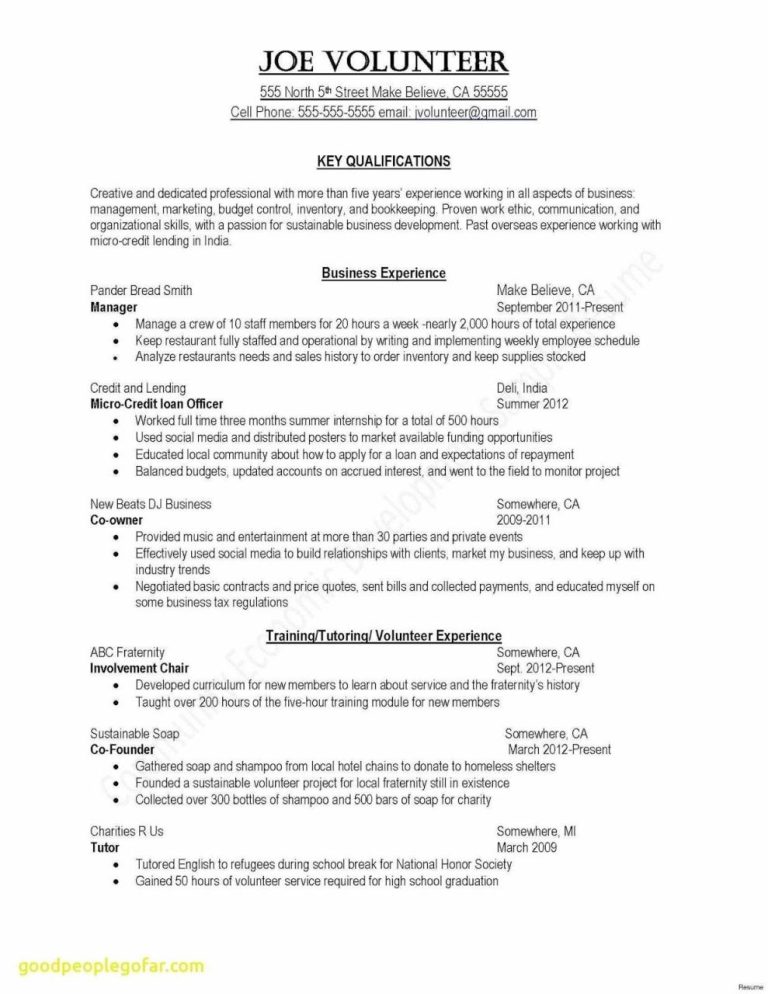 Hotel Manager Cv Pdf