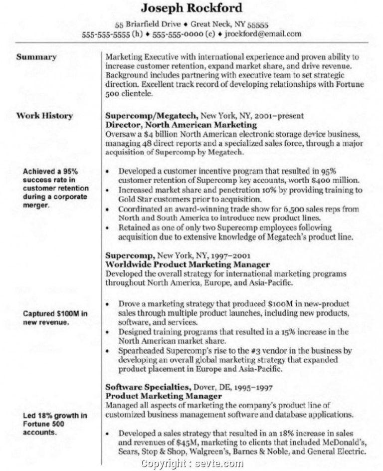 Resume Of International Marketing Manager