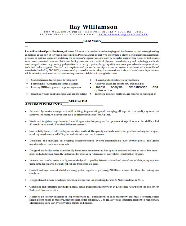 How To Write A Resume For Lab Technician