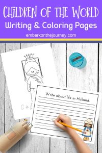 Children Around the World Coloring and Writing Pages How to introduce