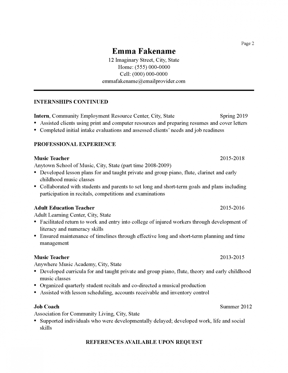 13 Job Vacancy Resume Format Career change resume, Resume examples