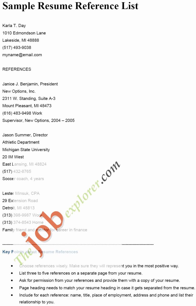 25 References for Resume Template in 2020 Resume references, Resume