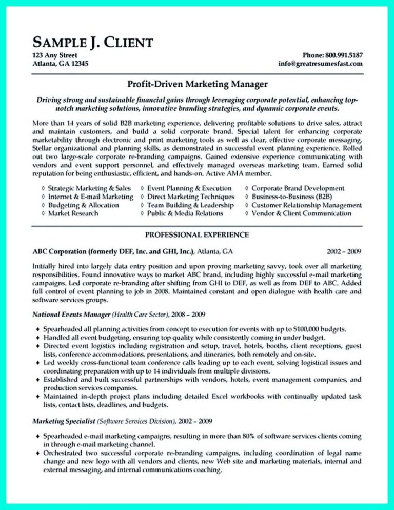 Corporate Strategy Resume Examples