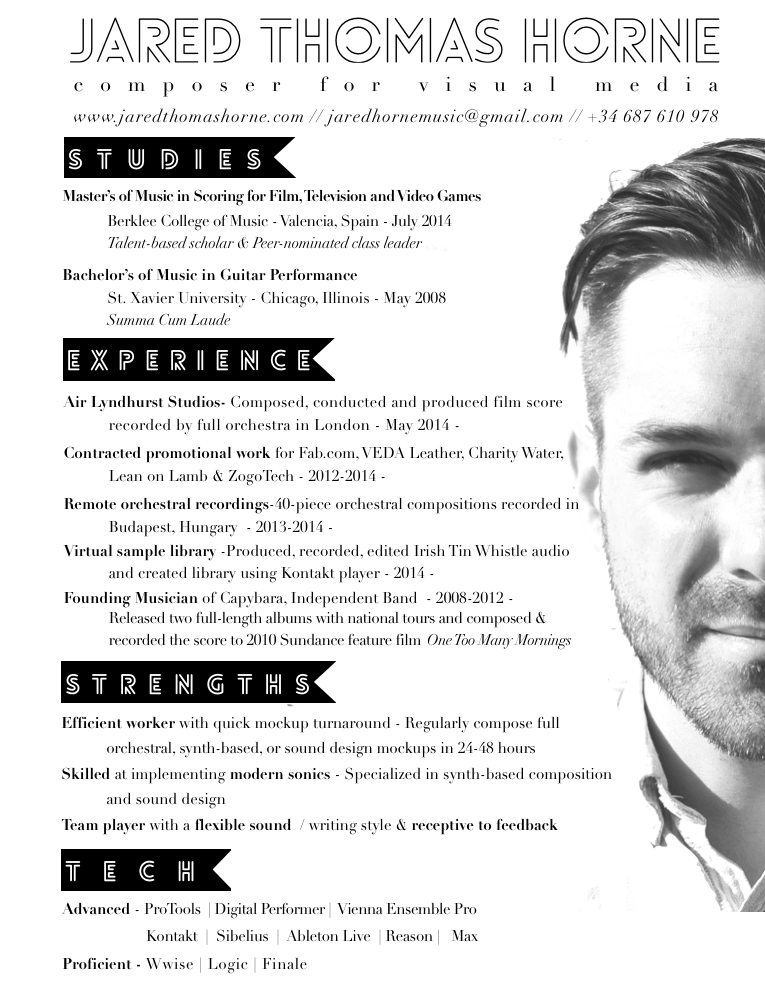 Music Performance Resume Examples