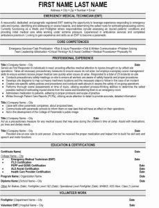 Emt Job Description Resume Inspirational Medical Laboratory Technician
