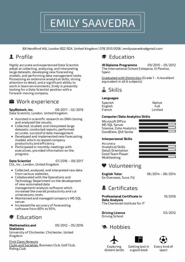 Simple Resume Examples 2021
