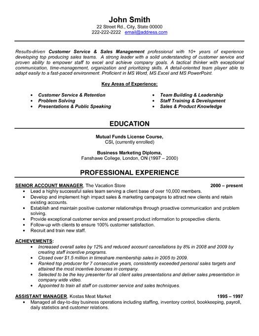 Account Manager Cv Example Uk
