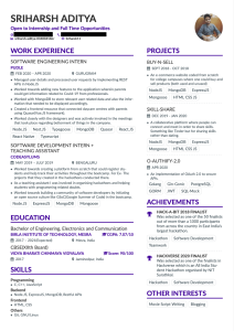 Cv For Software Engineer Fresher What Resume Format Should A Fresher