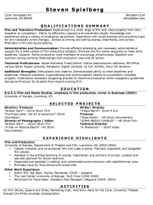 Film Production Assistant Resume Sample Bank of Resume