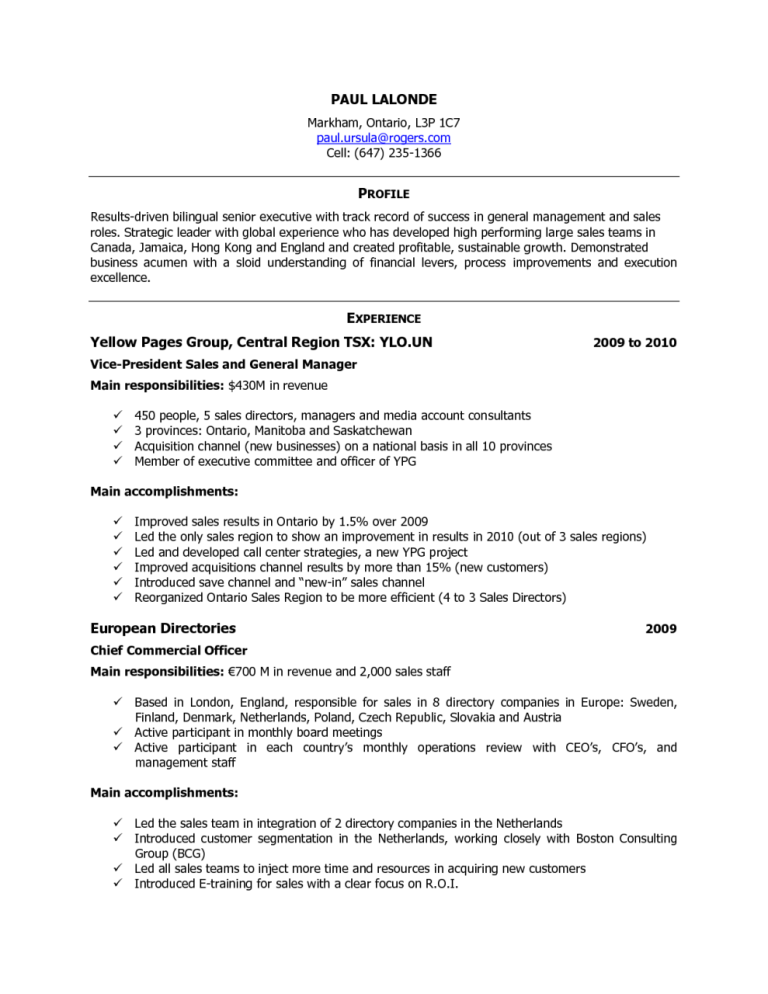 Monster.ca Resume Samples