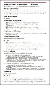 management accountant cv sample myperfectcv Accountant resume
