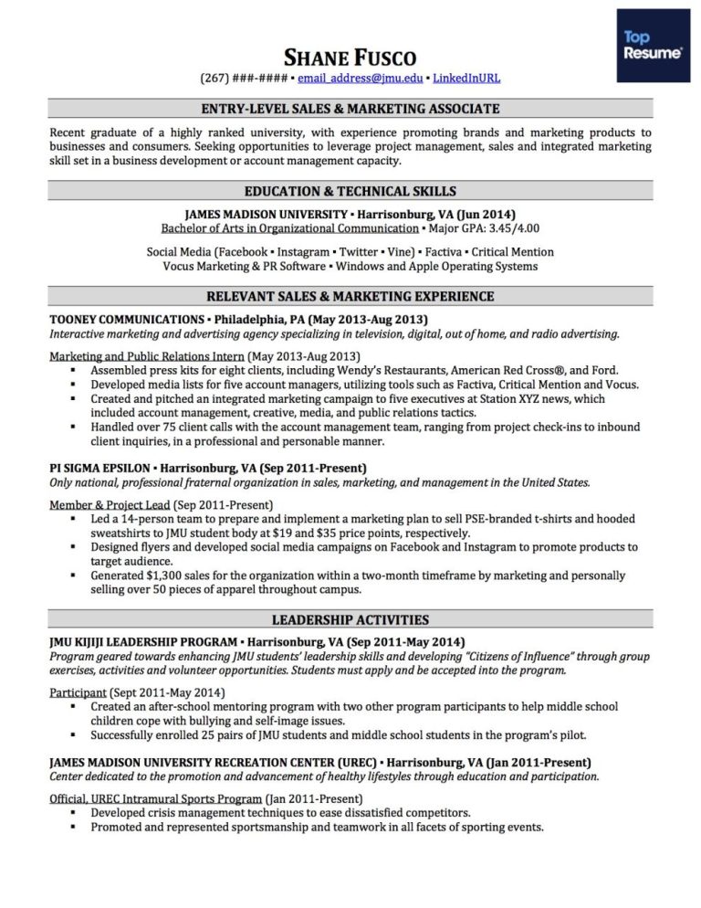How To Write A Job Resume With No Experience
