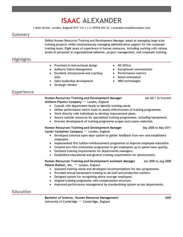 How To Write Your Training Experience In Resume