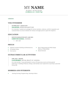 This is a resume I created for a specific job. I'm going to a PartTime