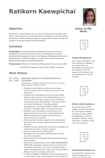 Assistant Controller Resume Samples