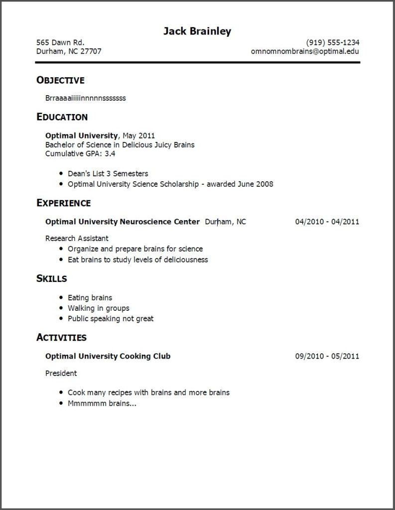 help make a resume