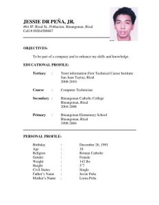 resume job application resume template free download from Free Blank