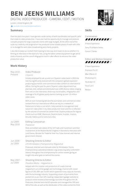 Music Production Resume Examples